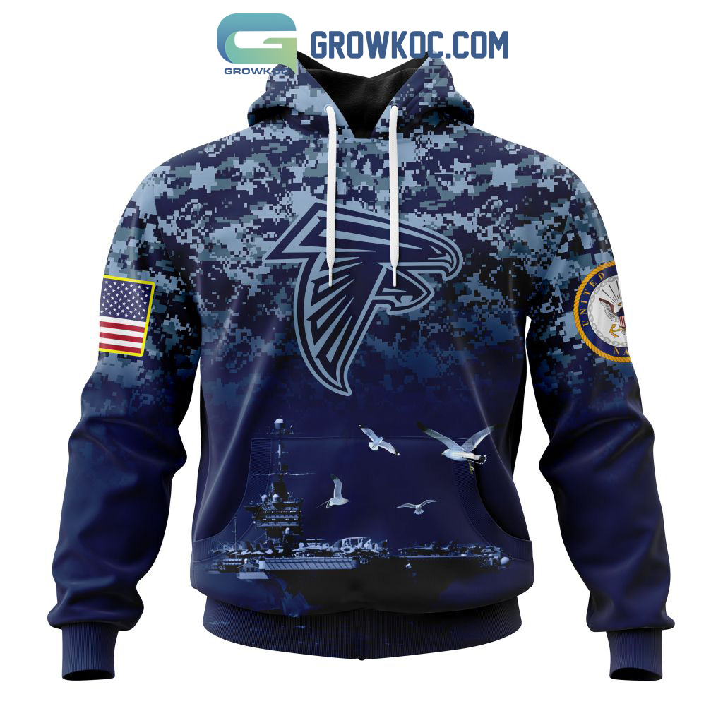 NFL Atlanta Falcons Honor US Navy Veterans Personalized Hoodie T Shirt