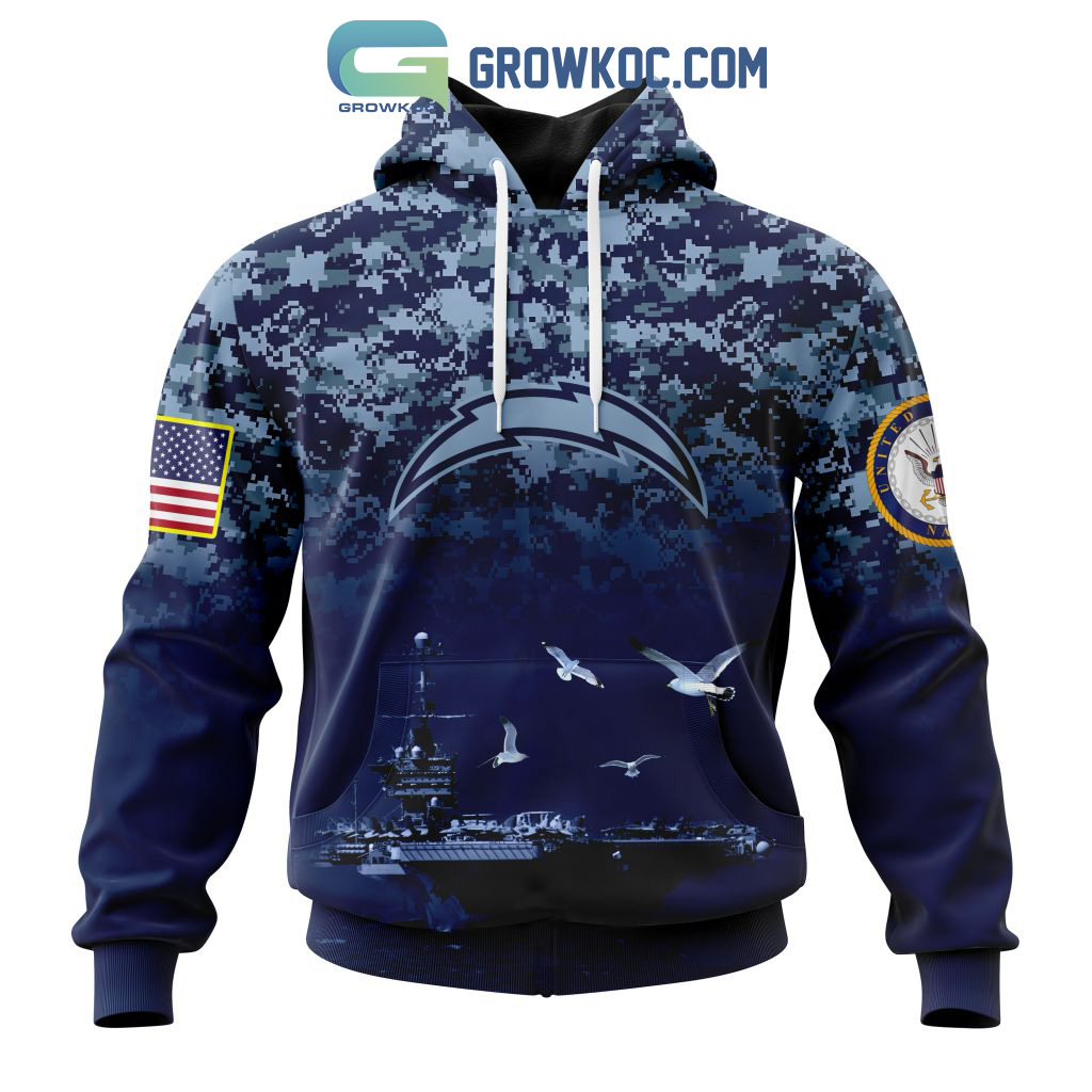NFL Los Angeles Chargers Honor US Navy Veterans Personalized Hoodie T Shirt