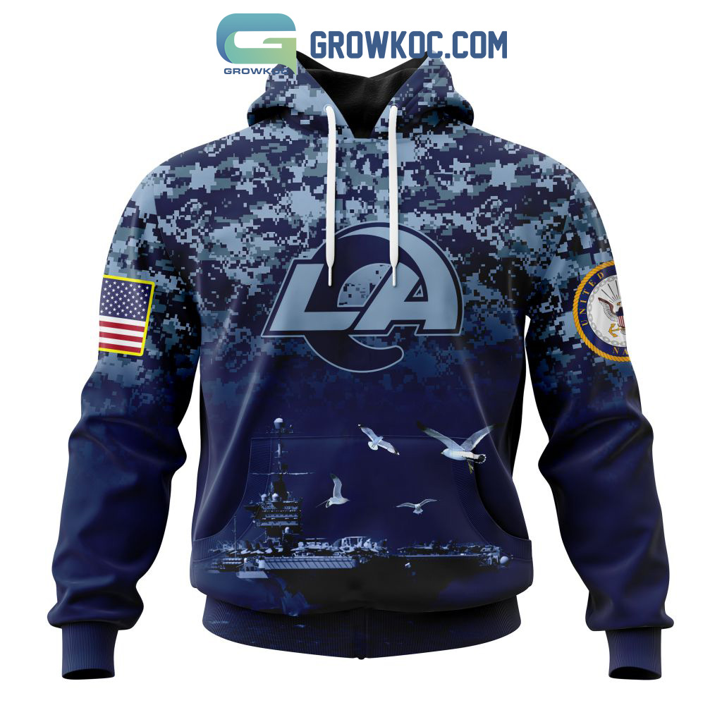 NFL Los Angeles Rams Honor US Navy Veterans Personalized Hoodie T Shirt