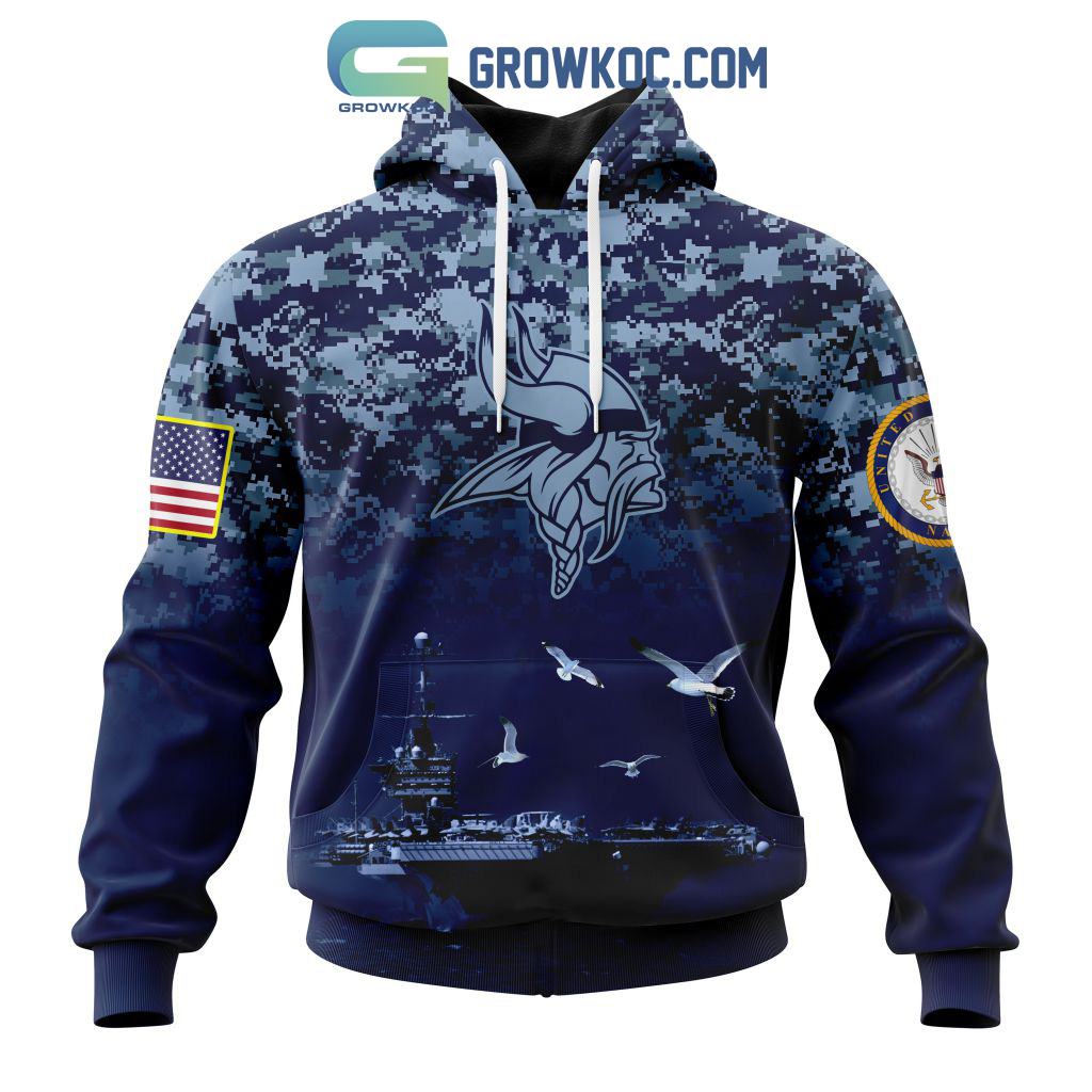 NFL Minnesota Vikings Honor US Navy Veterans Personalized Hoodie T Shirt