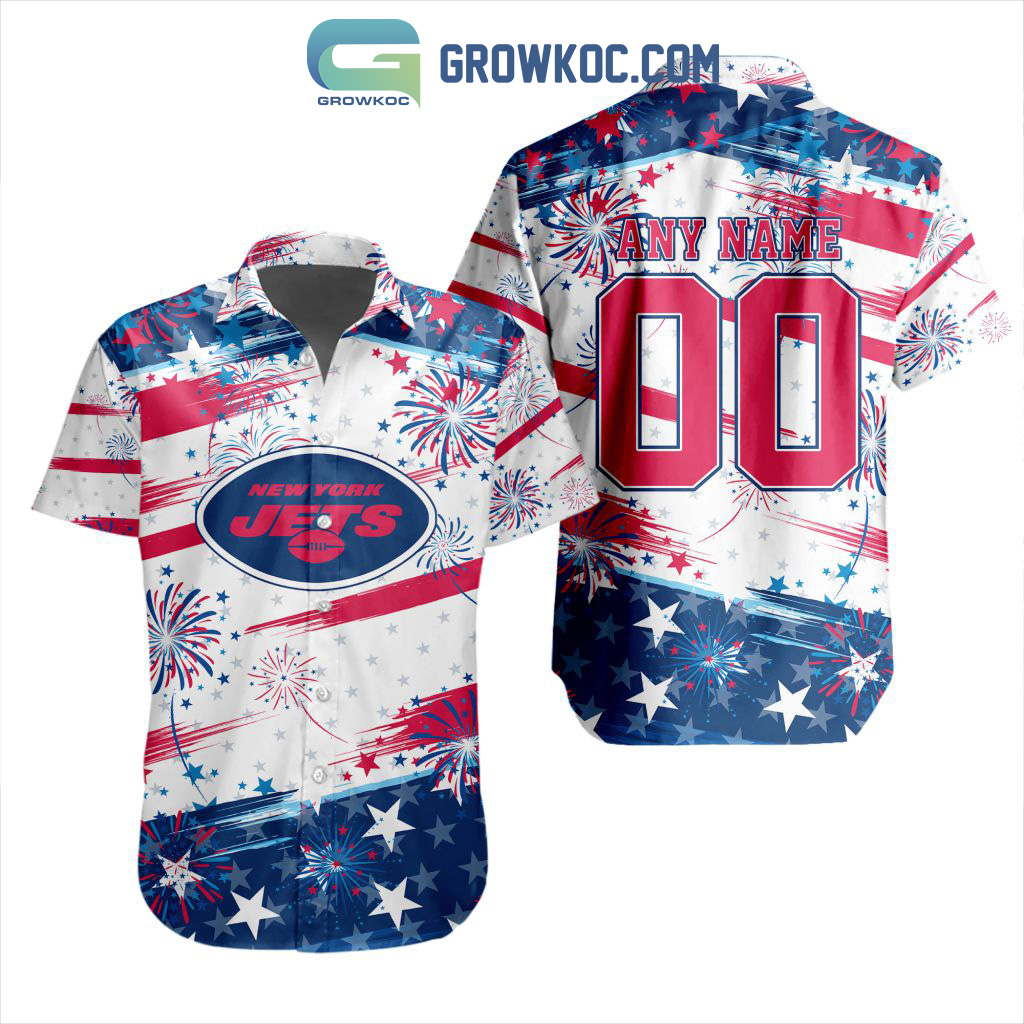 NFL New York Jets Special Design For Independence Day 4th Of July Hawaiian Shirt