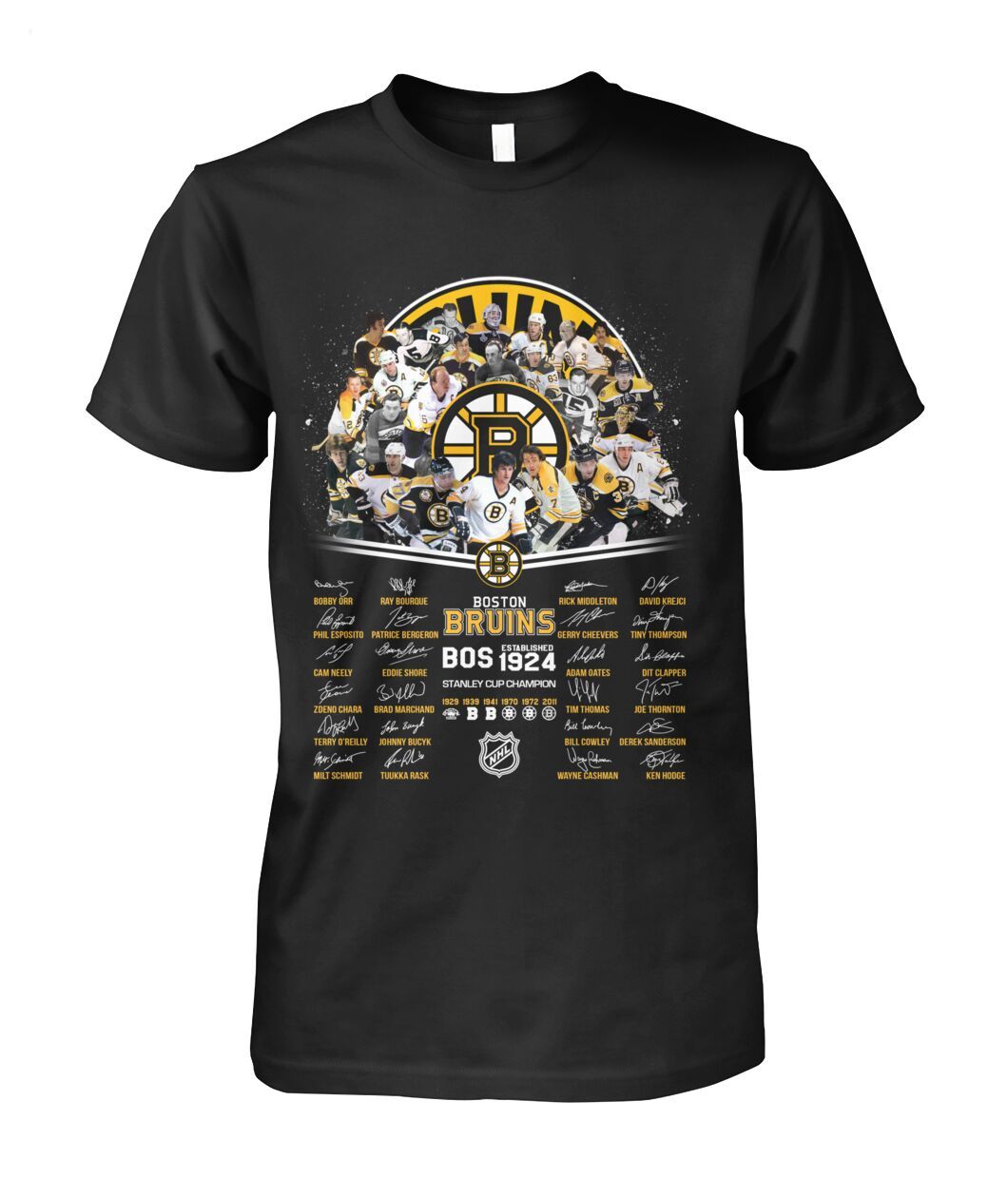NHL Boston Bruins Established 1924 Stanley Cup Champion T-Shirt - Limited Edition