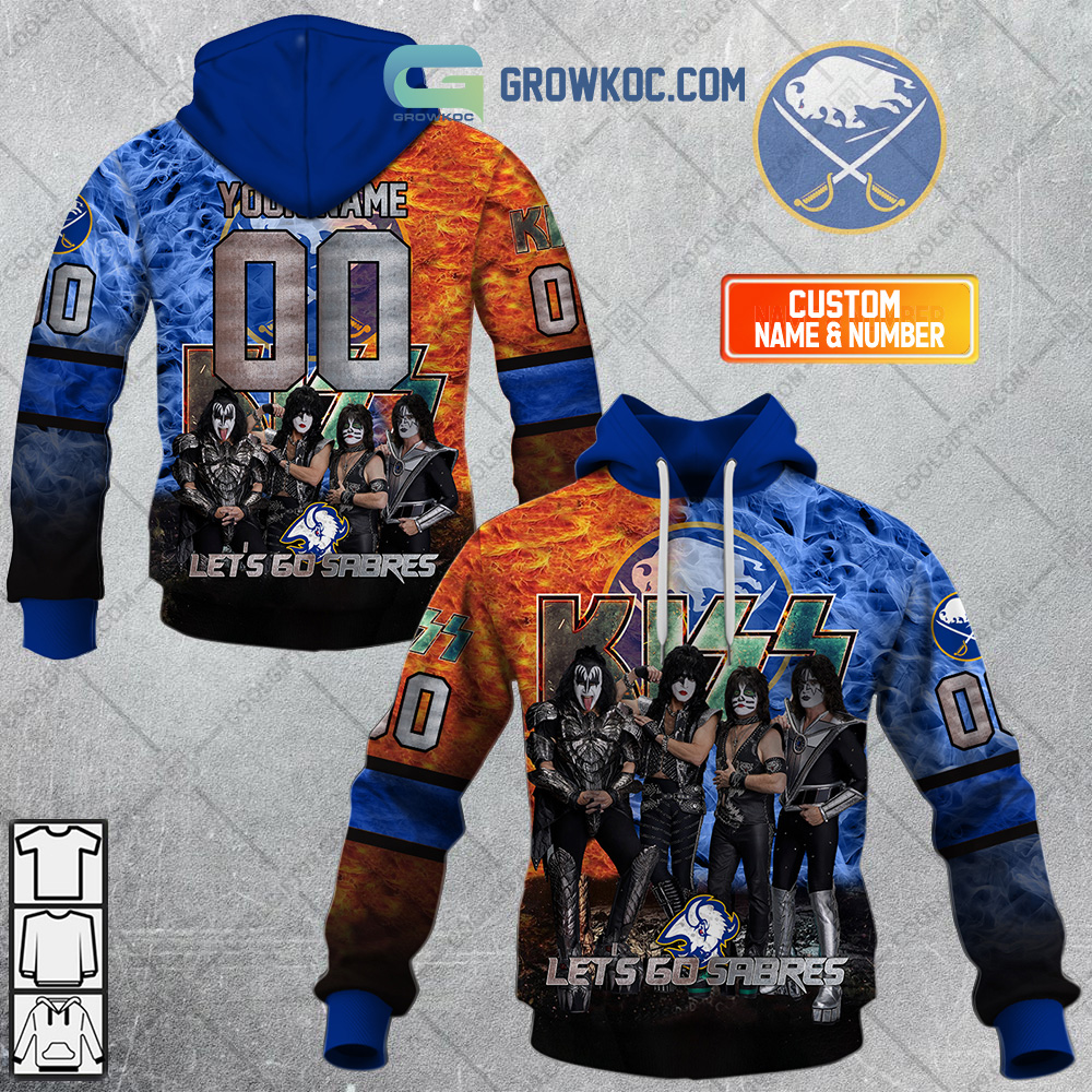 NHL Buffalo Sabres Personalized Let's Go With Kiss Band Hoodie T Shirt