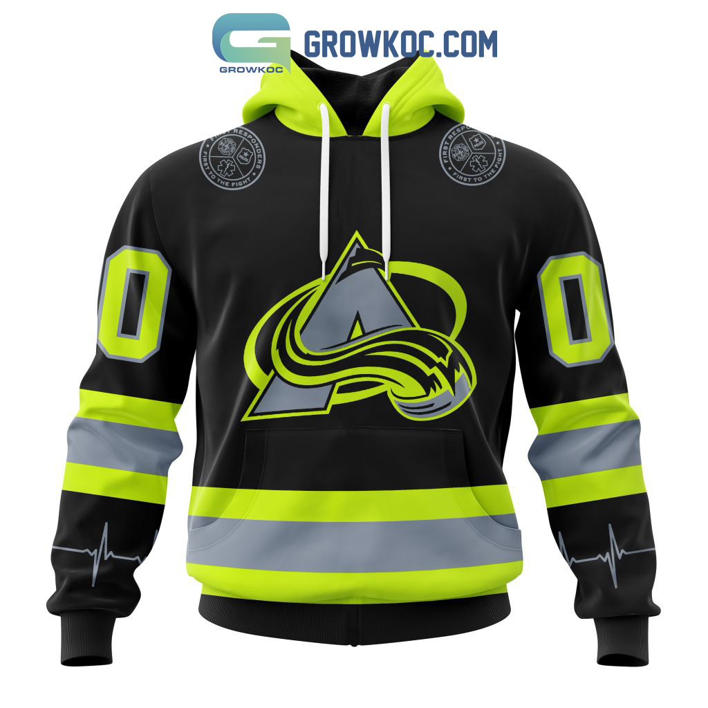 NHL Colorado Avalanche Specialized Unisex Kits With FireFighter Uniforms Color Hoodie T-Shirt