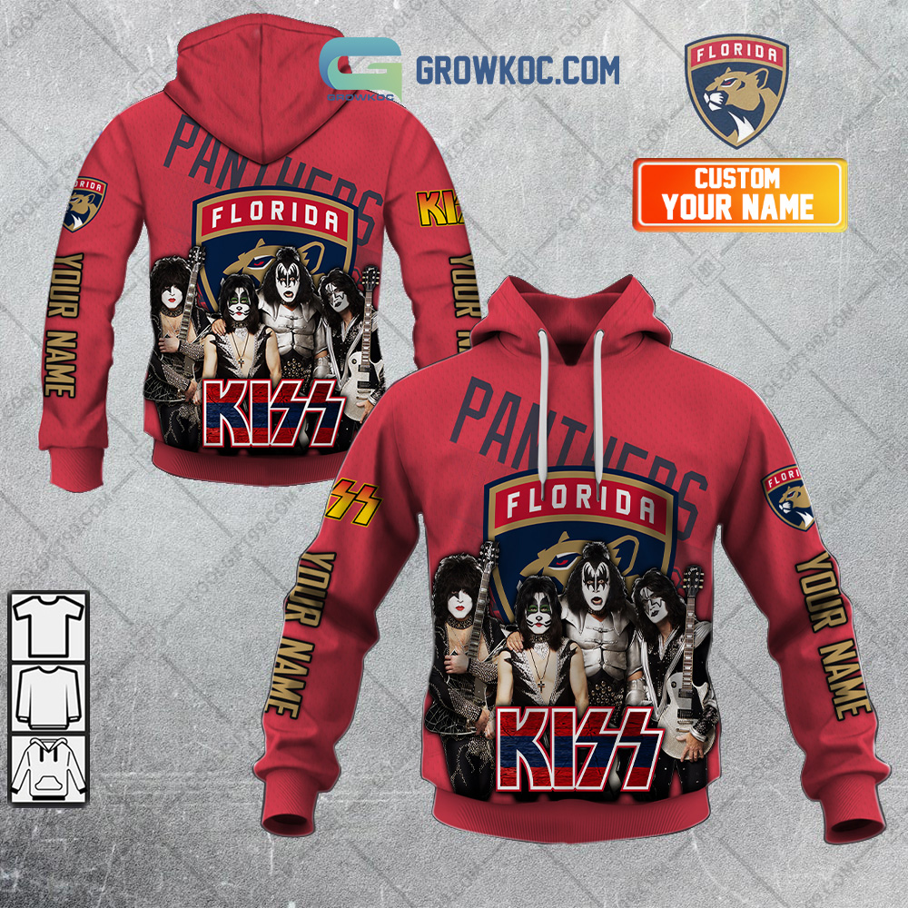 NHL Florida Panthers Personalized Collab With Kiss Band Hoodie T Shirt