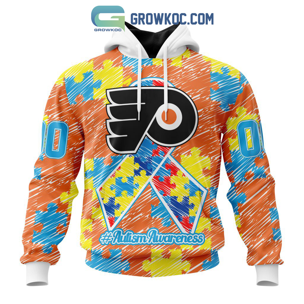 NHL Philadelphia Flyers Puzzle Autism Awareness Personalized Hoodie T Shirt
