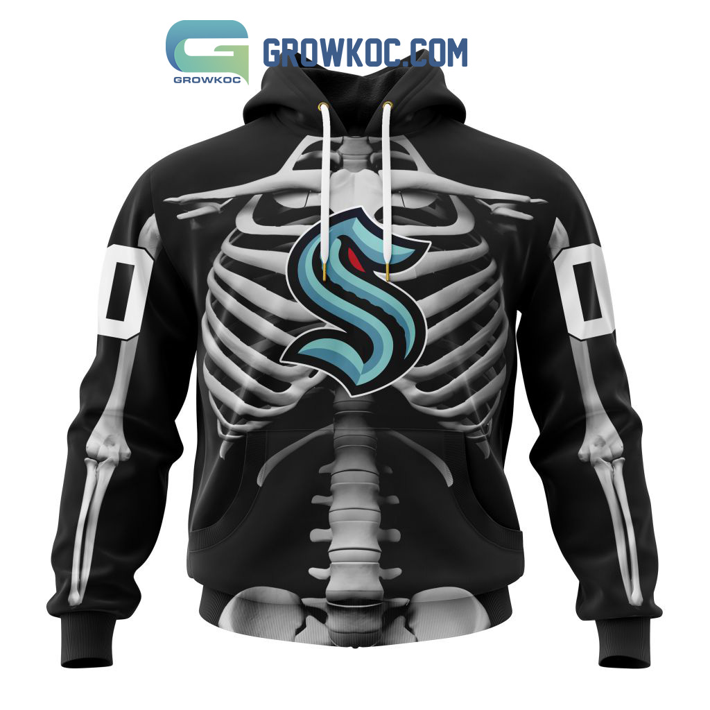 NHL Seattle Kraken Special Skeleton Costume For Halloween Hoodie T Shirt