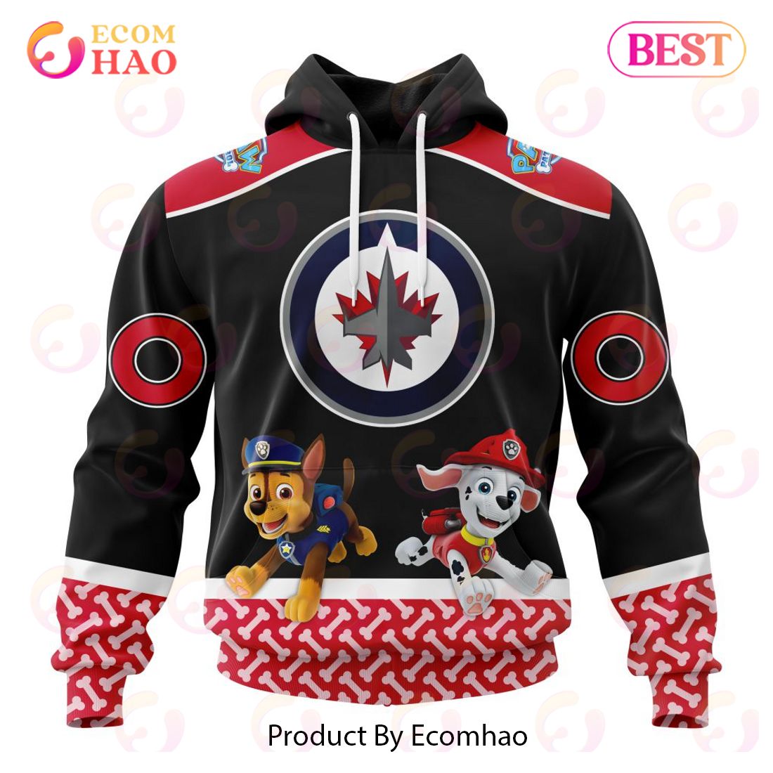 NHL Winnipeg Jets Special Paw Patrol Design 3D Hoodie