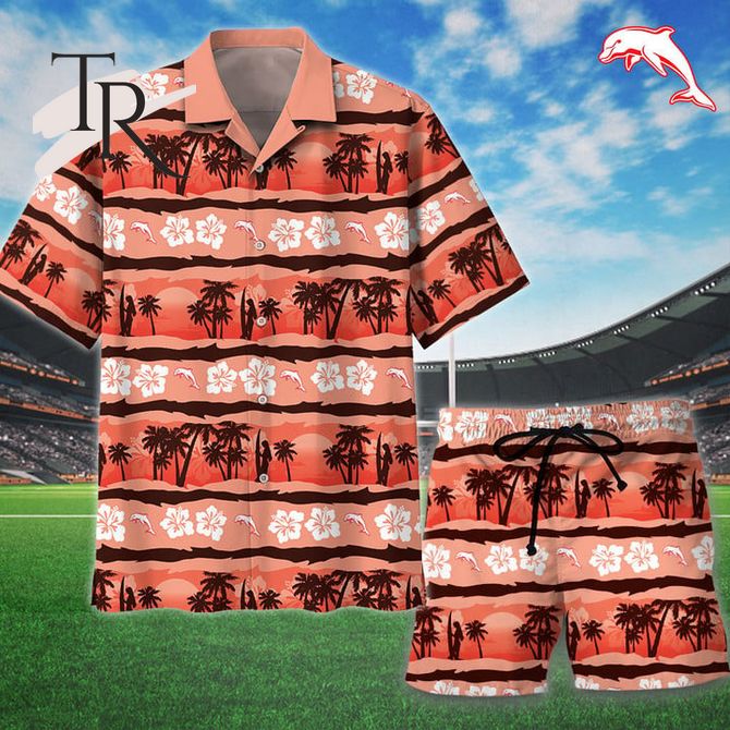 NRL Dolphins Personalized Unisex Hawaiian Shirt And Short Pants For Fan - Limited Edition