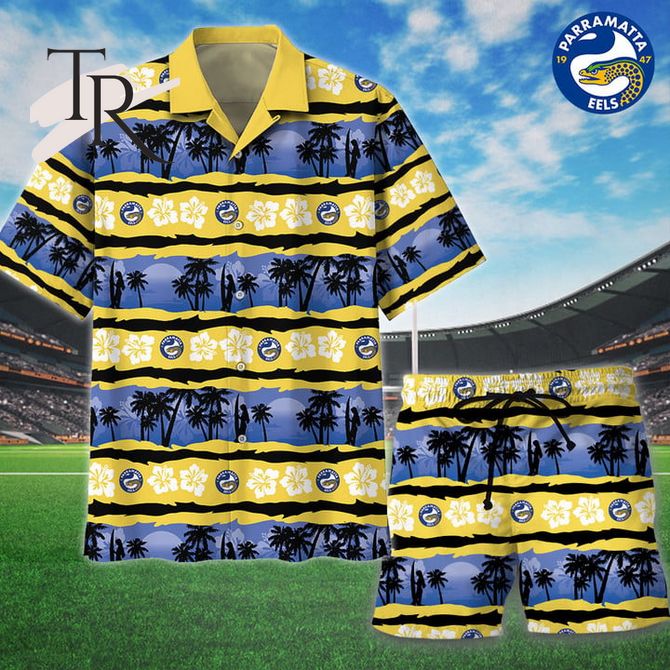 NRL Parramatta Eels Personalized Unisex Hawaiian Shirt And Short Pants For Fan - Limited Edition