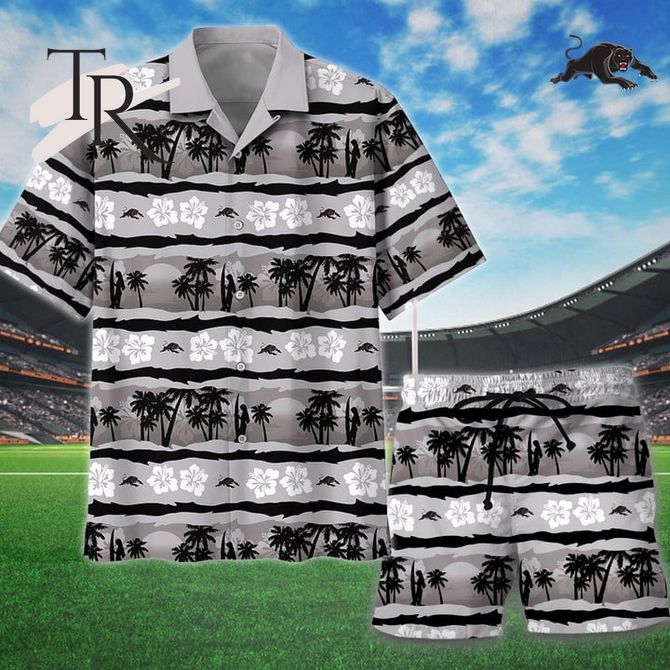 NRL Penrith Panthers Personalized Unisex Hawaiian Shirt And Short Pants For Fan - Limited Edition