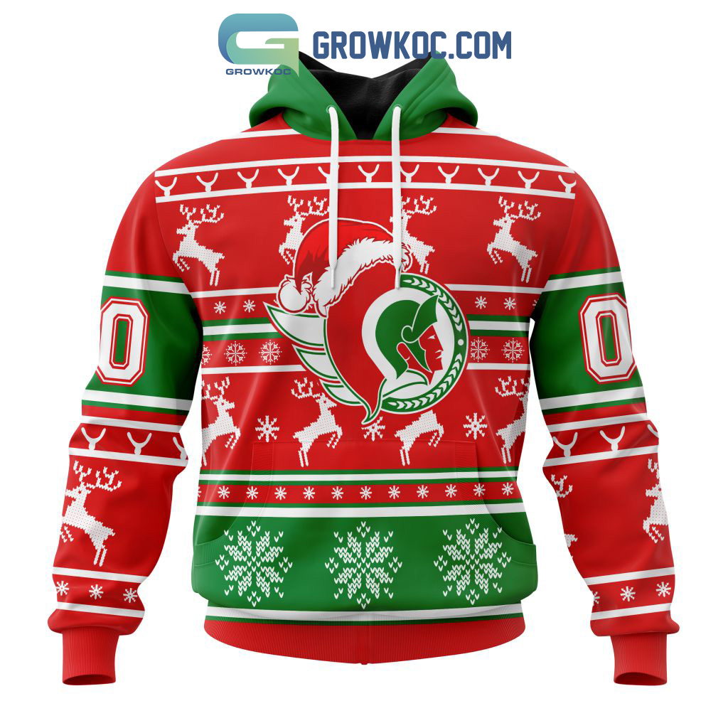 Ottawa Senators Special Santa Claus Christmas Is Coming Personalized Hoodie T Shirt
