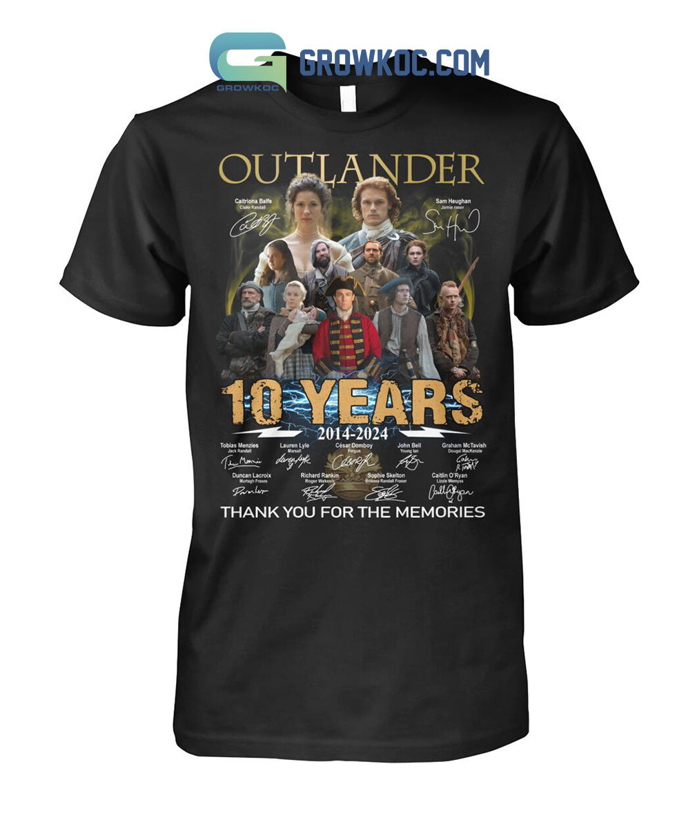 Outlander 10 Years 2014 2024 Memories Shirt Hoodie Sweater
