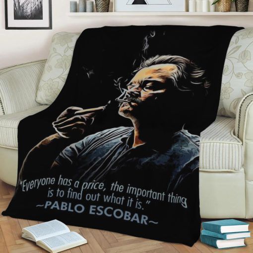 Pablo Escobar Fleece Throw Blanket Best Seller Fleece Blanket Gift For Fan, Premium Comfy Sofa Throw Blanket Gift H99