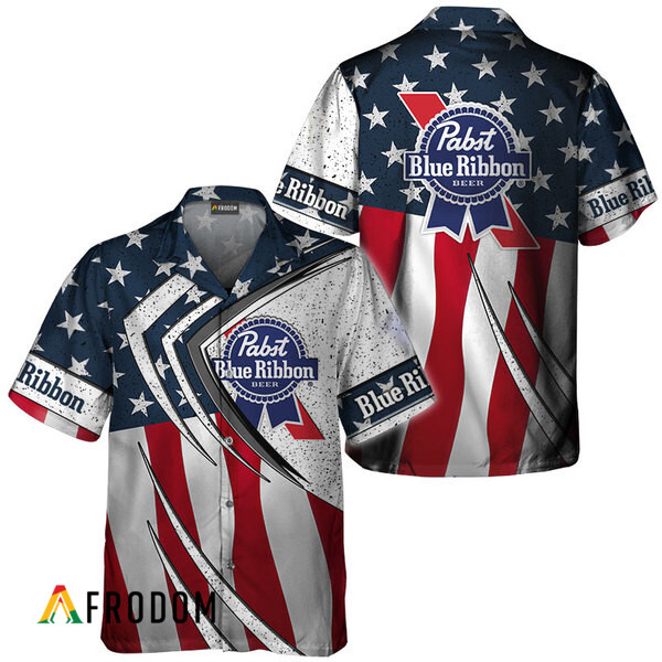 Pabst Blue Ribbon Fourth Of July Esports Hawaiian Shirt