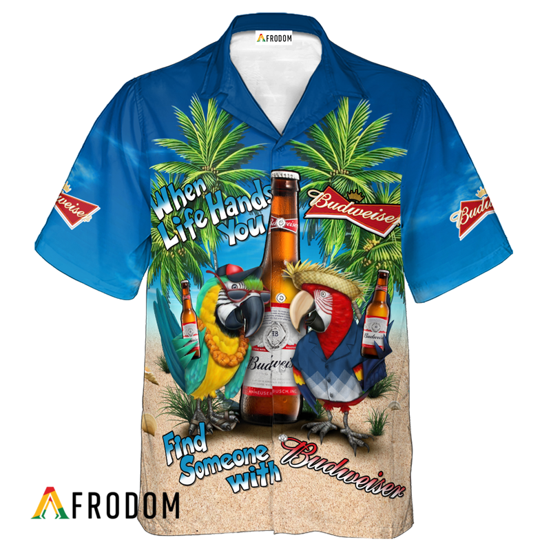 Parrot Budweiser Beer Hawaiian Shirt