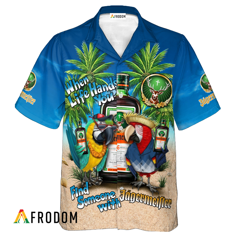 Parrot Jagermeister Hawaiian Shirt