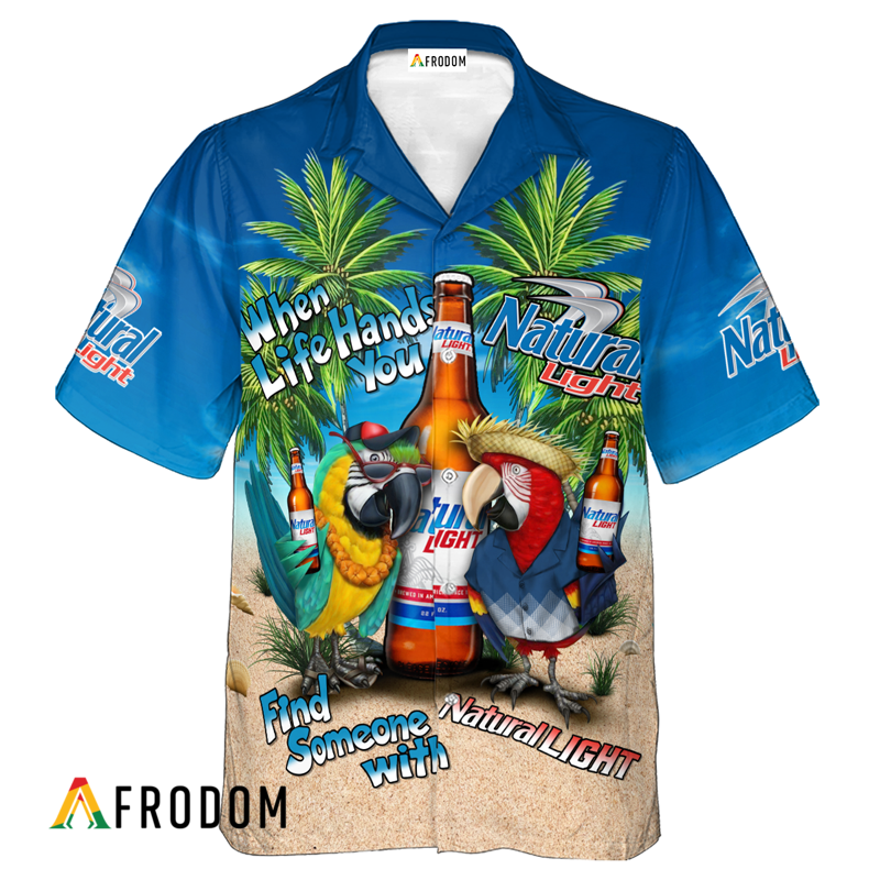 Parrot Natural Light Hawaiian Shirt
