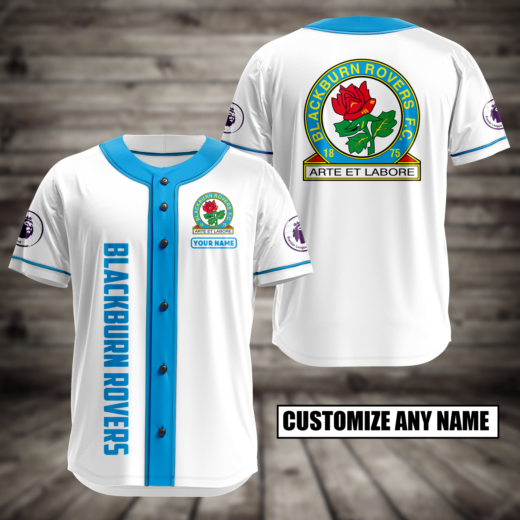 Personalized Blackburn Rovers Baseball Jersey