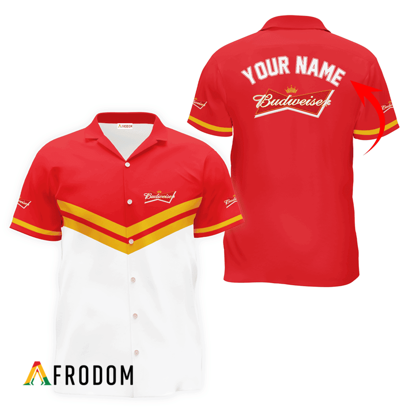 Personalized Budweiser Beer Red Tennis Hawaiian Shirt