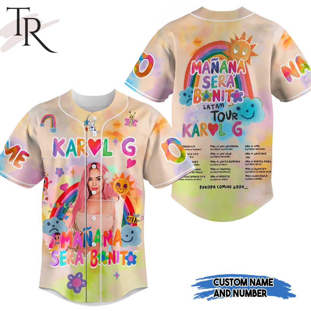 Personalized Europe Coming Soon Karol G Manana Sera Bonito Tour Baseball Jersey