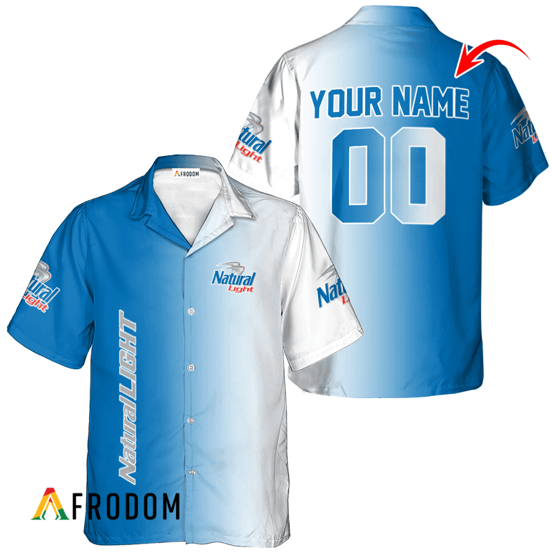 Personalized Gradient Natural Light Hawaiian Shirt