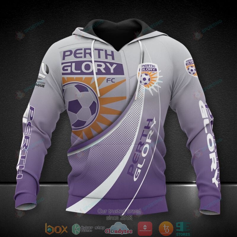 Perth Glory Purple 3D Hoodie, Shirt