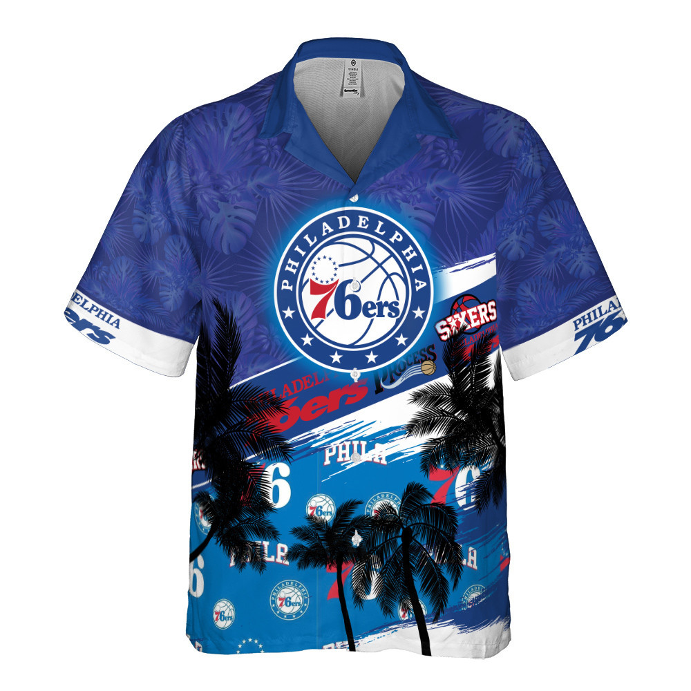 Philadelphia 76ers Hibiscus Flower And Summer Pattern Print Hawaiian Shirt