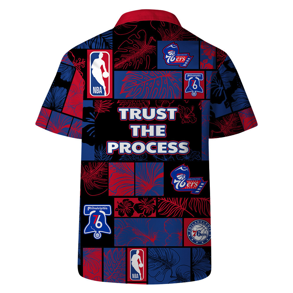 Philadelphia 76ers National Basketball Association AOP Hawaiian Shirt V2 NBA Pattern