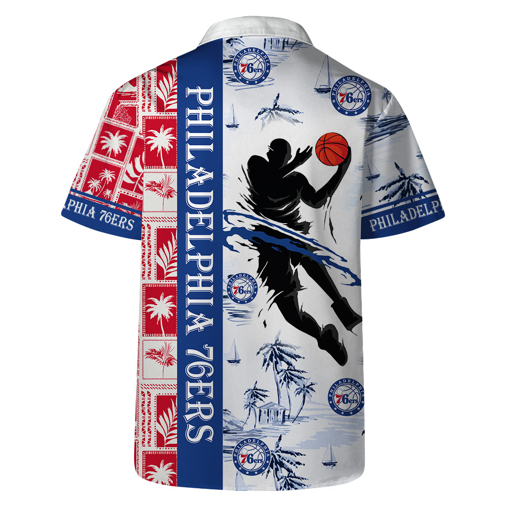 Philadelphia 76ers National Basketball Association AOP Hawaiian Shirt V3 NBA Pattern
