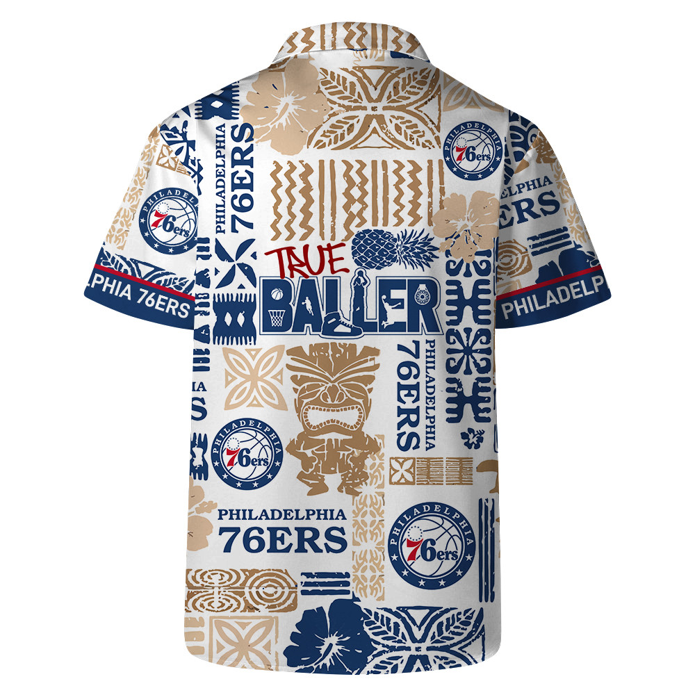Philadelphia 76ers National Basketball Association Hawaiian Set Floral V3 NBA Pattern