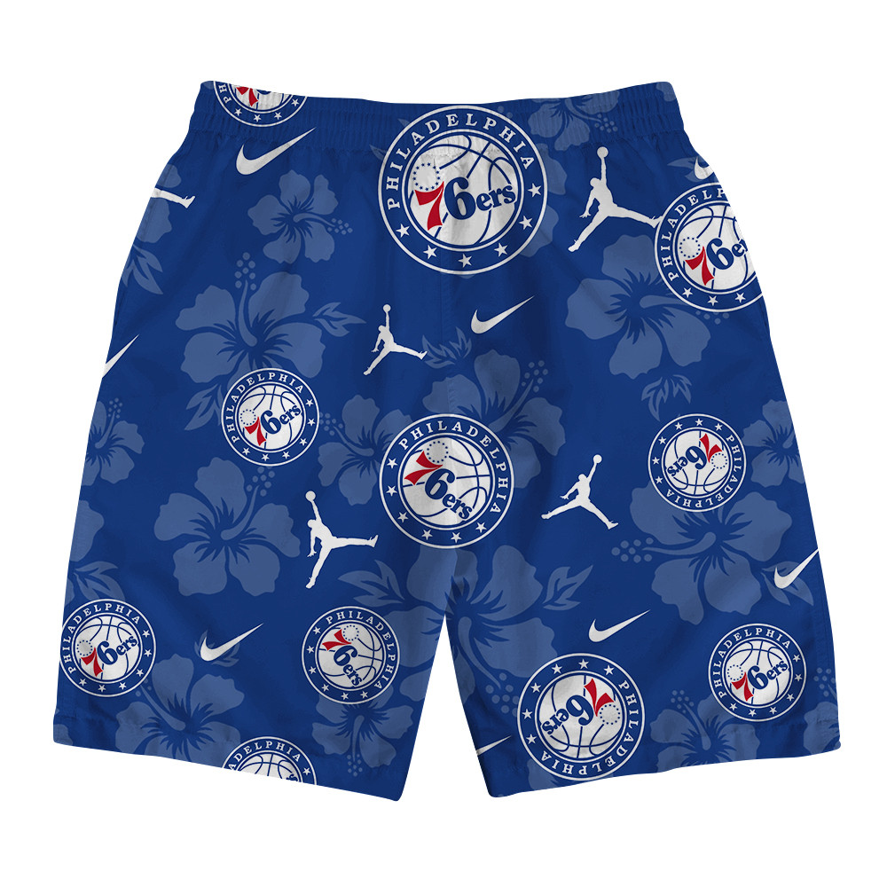 Philadelphia 76ers National Basketball Association Hawaiian Set Floral V4 NBA Pattern