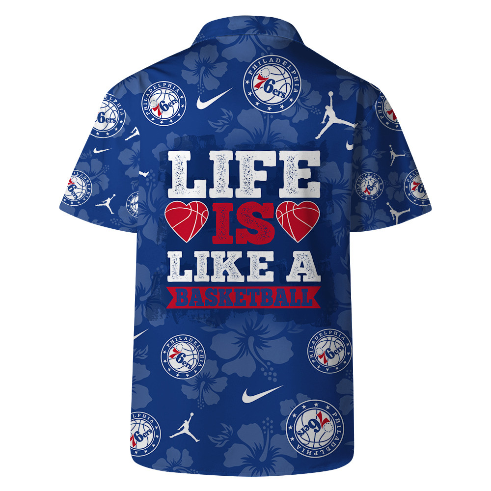 Philadelphia 76ers National Basketball Association Hawaiian Set Floral V4 NBA Pattern