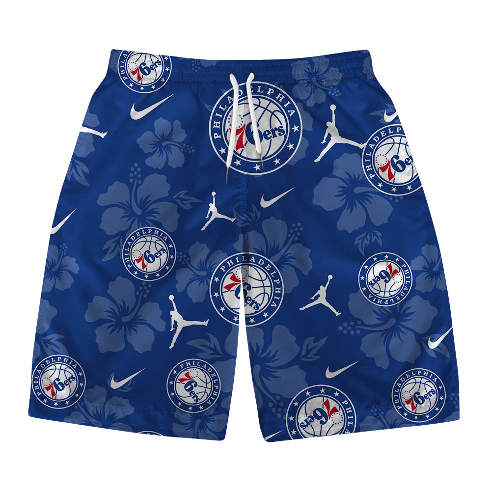 Philadelphia 76ers National Basketball Association Hawaiian Set Floral V4 NBA Pattern