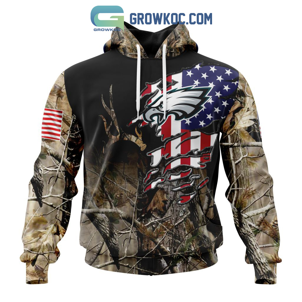 Philadelphia Eagles NFL Special Camo Realtree Hunting Personalized Hoodie T Shirt