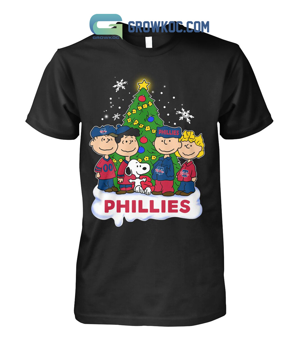 Philadelphia Phillies Snoopy Peanuts Christmas Shirt Hoodie Sweater
