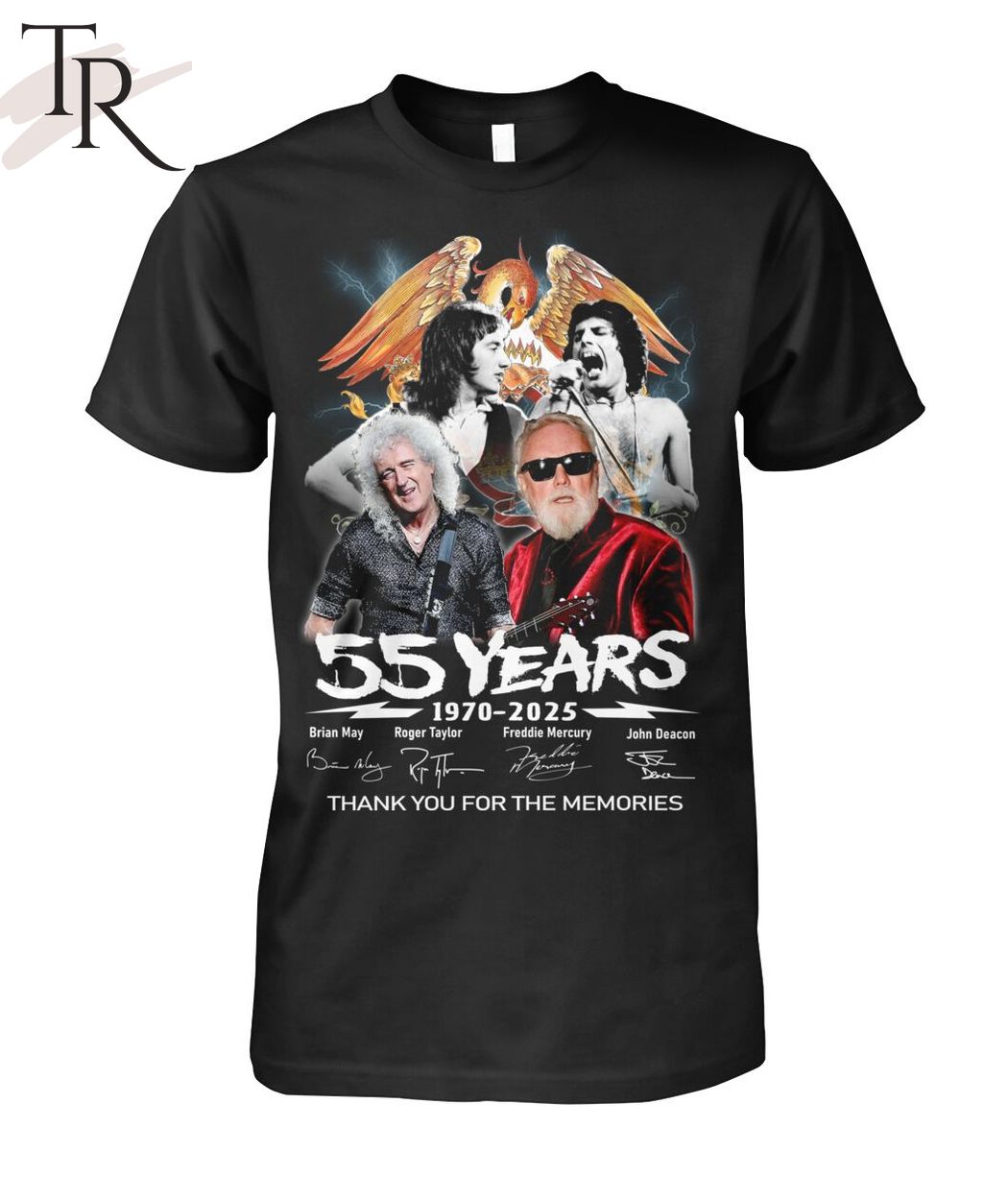 Queen Band 55 Years Of 1970-2025 Thank You For The Memories