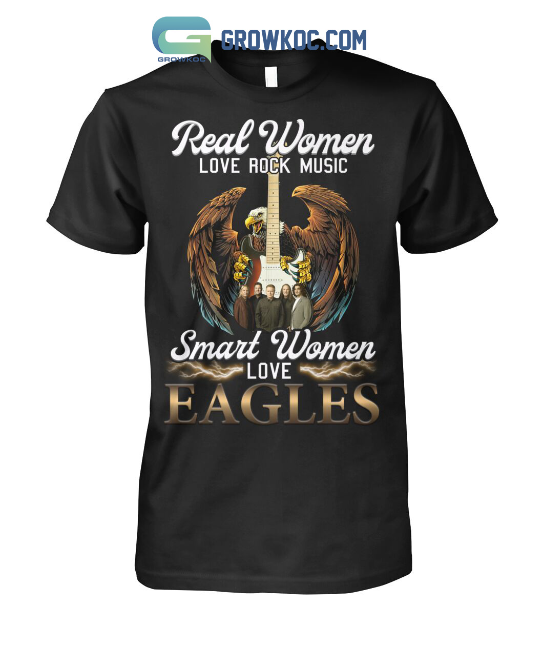 Real Women Love Rock Music Smart Women Love Eagles T Shirt