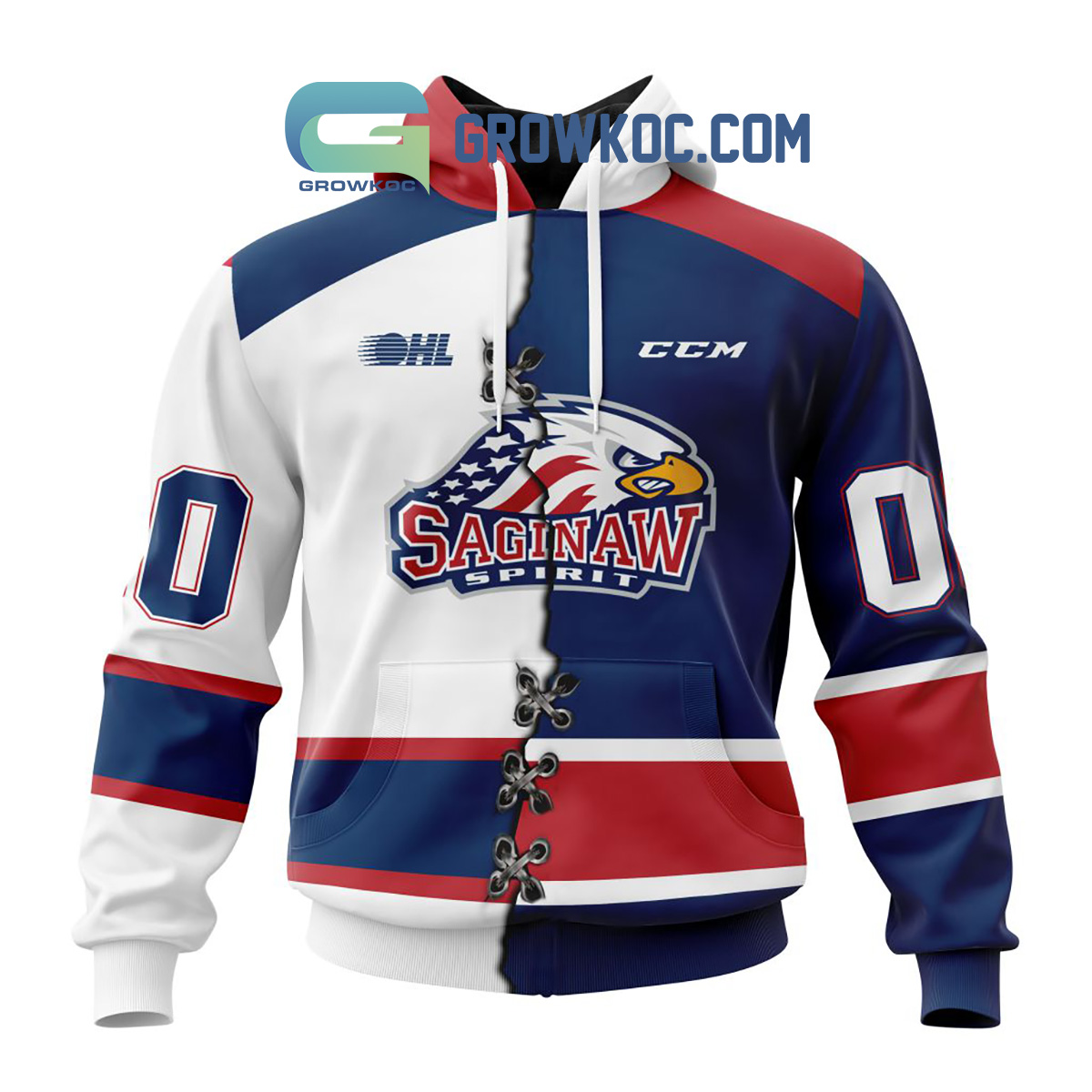Saginaw Spirit Mix Home And Away Jersey Personalized Hoodie Shirt