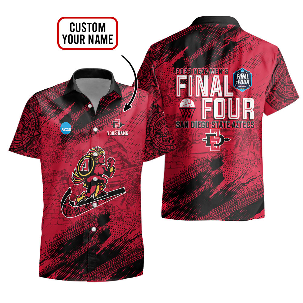 San Diego State Aztecs Final Four National Collegiate Athletic Association 2024 Unisex Customized NCAA Champions 3D Hawaiian Shirt SH1