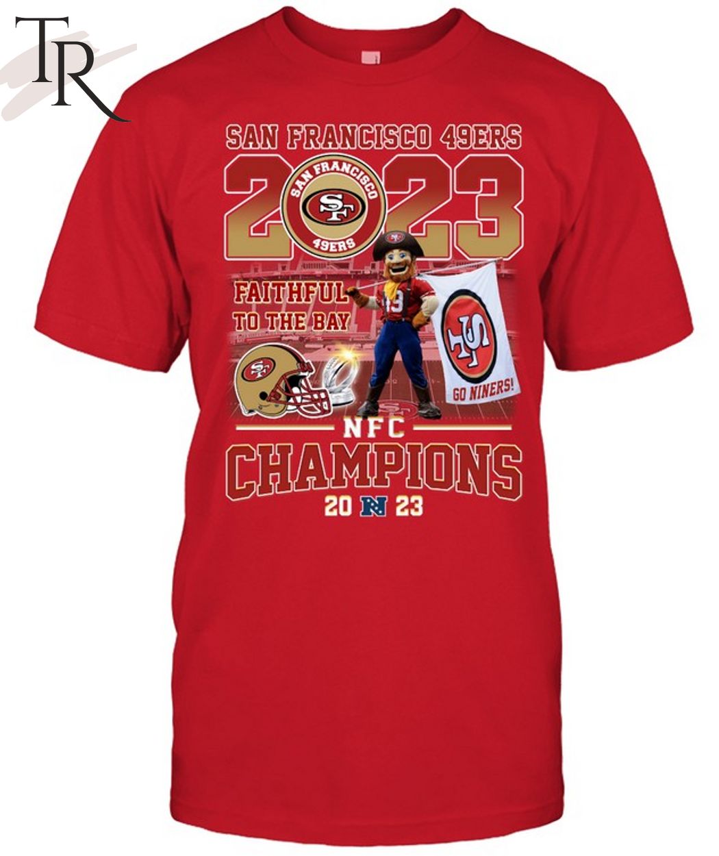 San Francisco 49ers Faithful To The Bay 2023 NFC Champions T-Shirt