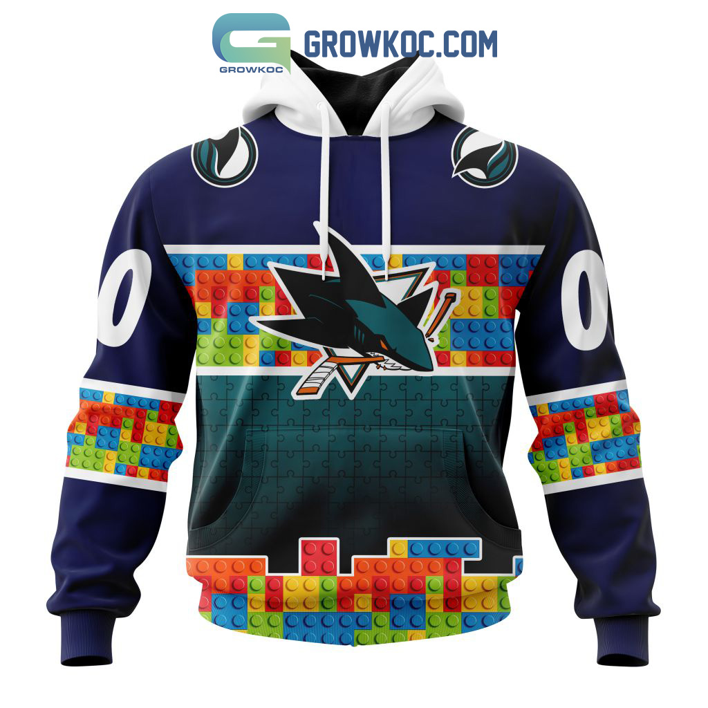 San Jose Sharks NHL Special Autism Awareness Design Hoodie T Shirt