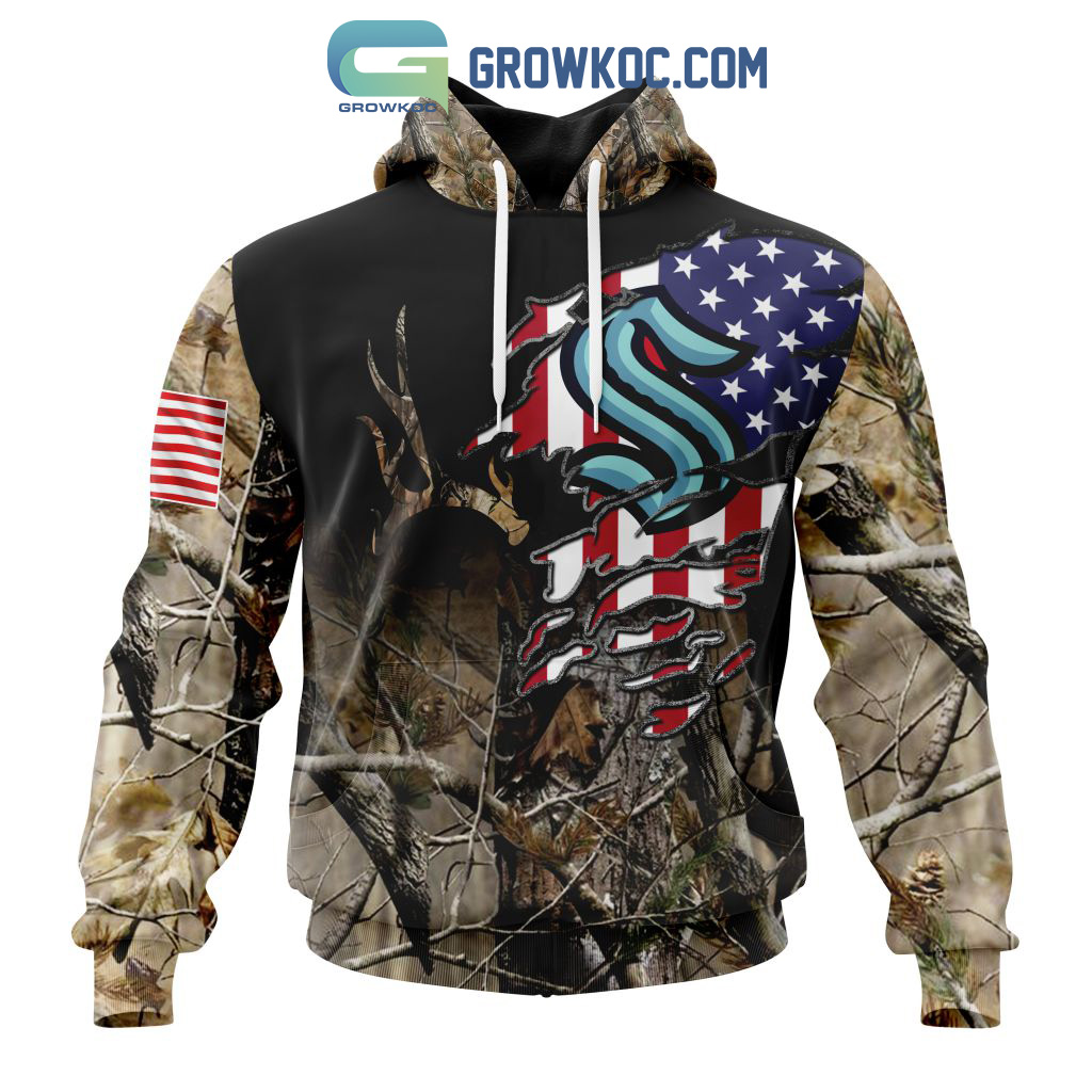 Seattle Kraken NHL Special Camo Realtree Hunting Personalized Hoodie T Shirt