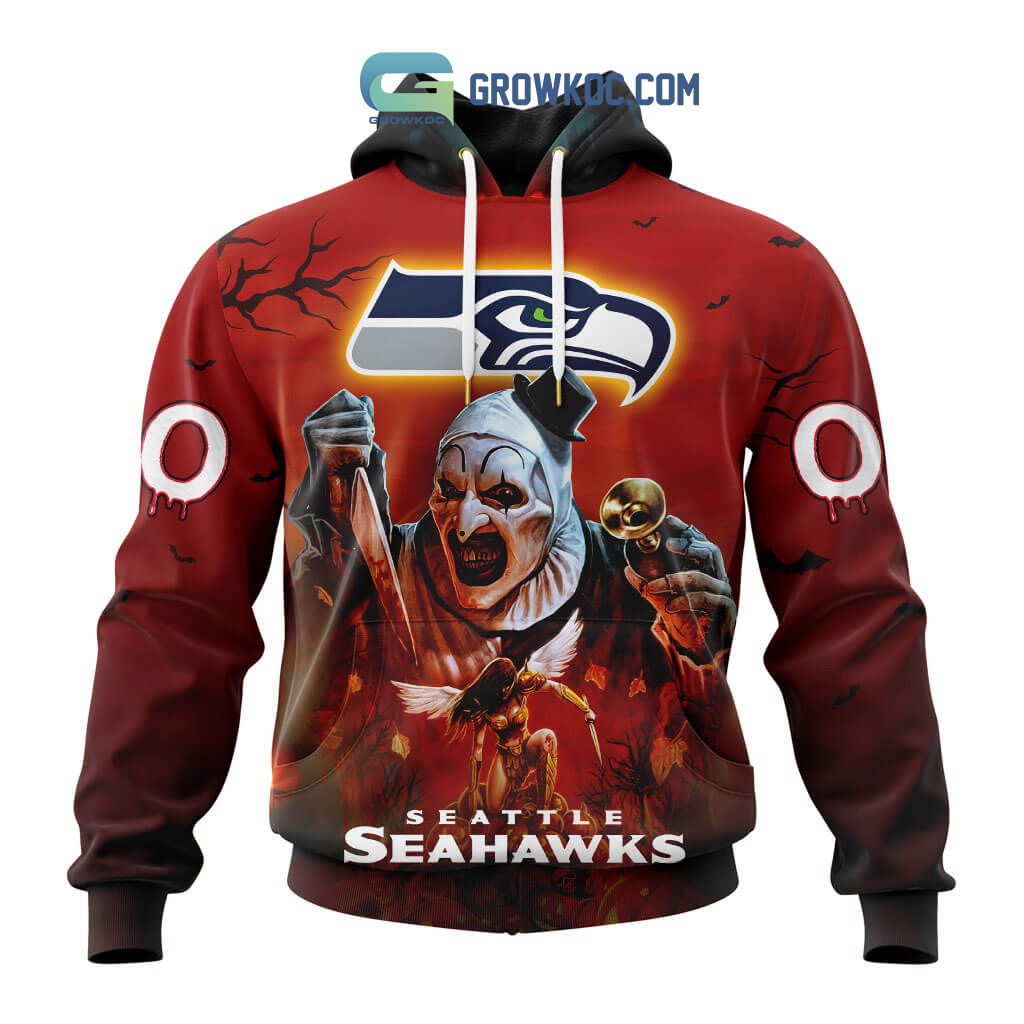 Seattle Seahawks NFL Horror Terrifier Ghoulish Halloween Day Hoodie T Shirt