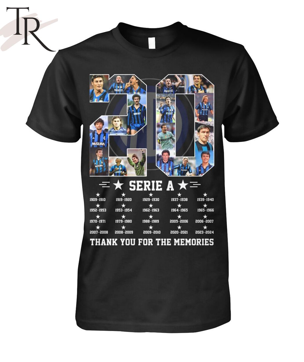 Serie A 20-Time Campioni Inter Milan Thank You For The Memories T-Shirt