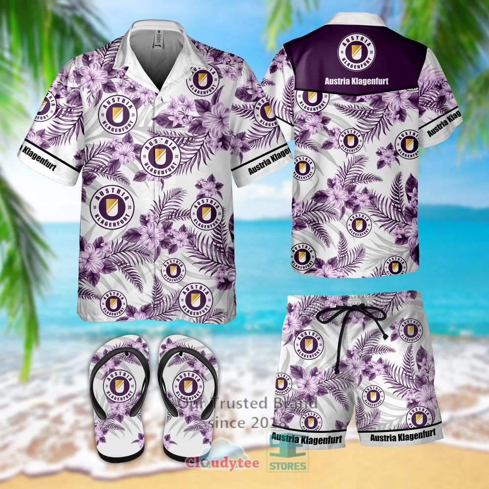 SK Austria Klagenfurt Hawaiian Shirt, Short, Flip-Flops