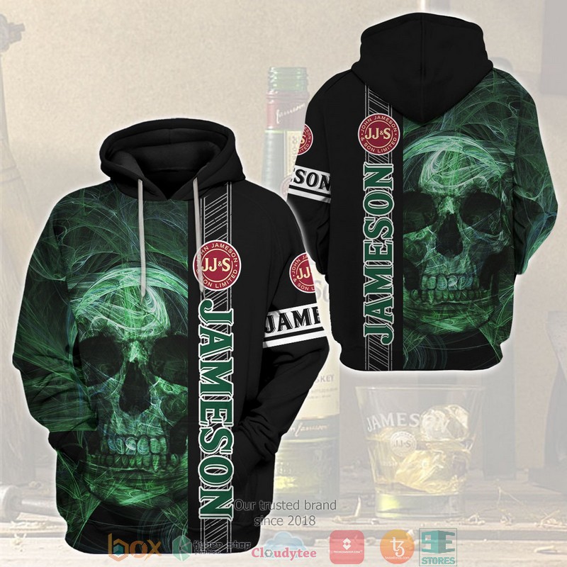 Skull Jameson Irish Whiskey 3D Shirt, Hoodie