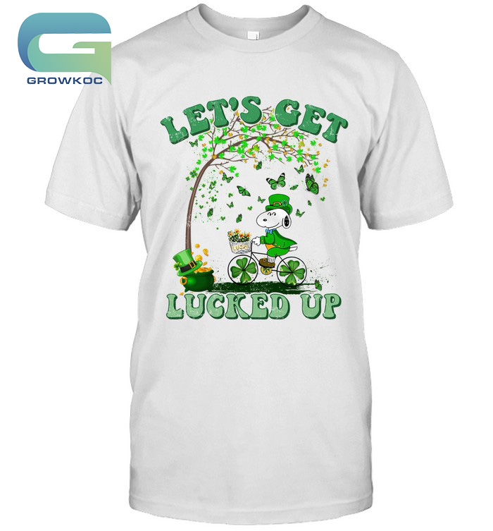 Snoopy Peanuts Let's Get Lucked Up St Patrick Days Irish T-Shirt