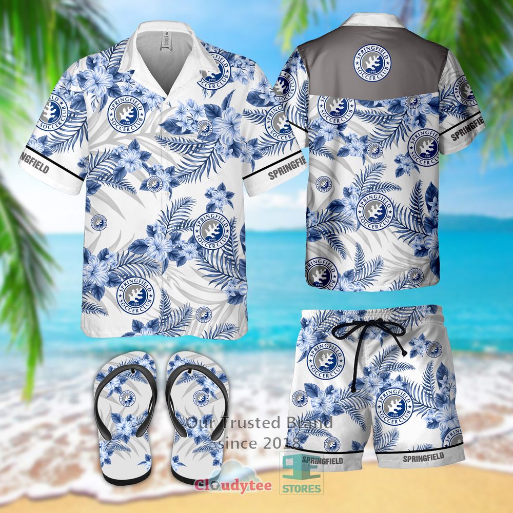 Springfield Soccer Club Hawaiian Shirt, Short, Flip-Flops