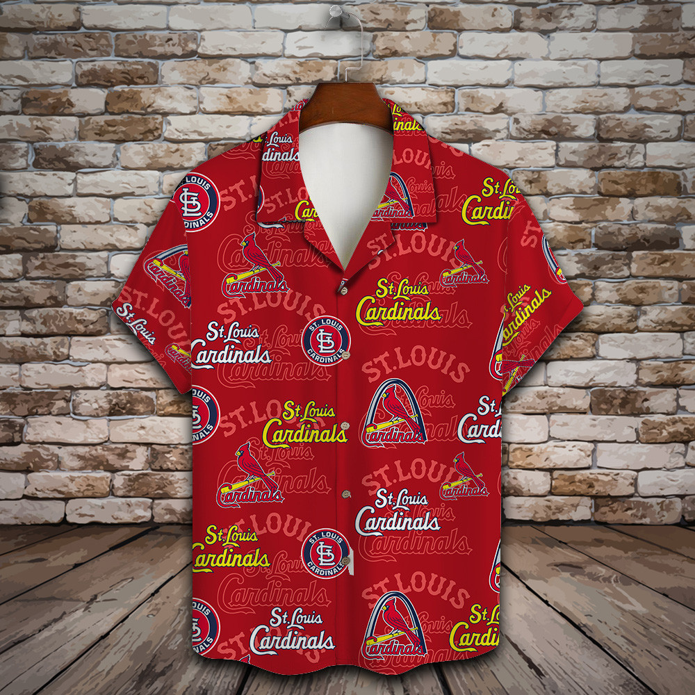 St. Louis Cardinals Major League Baseball Simple Pattern 3D Print Hawaiian Shirt MAY1